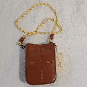 Universal Thread Brown Bag with Yellow Detail